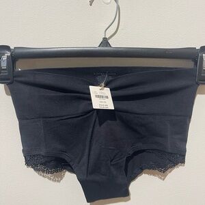 Anthropologie Black Lace Trim Shorts NWT